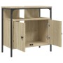 Armario lavabo baño madera ingeniería roble Sonoma 60x30x60 cm de , Tocadores de baño - Ref: Foro24-842437, Precio: 58,71 €, ...