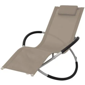 Geometric garden lounger in gray taupe steel by vidaXL, Loungers - Ref: Foro24-47775, Price: 100,09 €, Discount: %