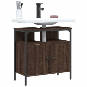 Armario lavabo baño madera ingeniería roble marrón 60x30x60 cm de , Tocadores de baño - Ref: Foro24-842440, Precio: 52,21 €, ...