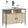 Armario lavabo baño madera ingeniería roble Sonoma 80x30x60 cm de , Tocadores de baño - Ref: Foro24-842442, Precio: 73,89 €, ...