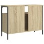 Armario lavabo baño madera ingeniería roble Sonoma 80x30x60 cm de , Tocadores de baño - Ref: Foro24-842442, Precio: 73,89 €, ...