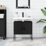 Armario para lavabo de baño madera ingeniería negro 60x33x60 cm de , Tocadores de baño - Ref: Foro24-842456, Precio: 46,45 €,...