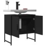 Armario para lavabo de baño madera ingeniería negro 60x33x60 cm de , Tocadores de baño - Ref: Foro24-842456, Precio: 46,45 €,...