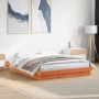 Estructura de cama LED madera maciza pino marrón cera 160x200cm de , Camas y somieres - Ref: Foro24-844416, Precio: 142,27 €,...