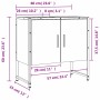 Armario para lavabo de baño madera ingeniería negro 60x33x60 cm de , Tocadores de baño - Ref: Foro24-842456, Precio: 46,45 €,...