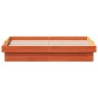 Estructura de cama LED madera maciza pino marrón cera 140x200cm de , Camas y somieres - Ref: Foro24-844414, Precio: 135,30 €,...