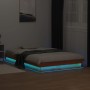 Estructura de cama LED madera maciza pino marrón cera 140x190cm de , Camas y somieres - Ref: Foro24-844423, Precio: 132,72 €,...