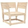 Silla de jardín madera madera maciza de pino de , Sofás de exterior - Ref: Foro24-844674, Precio: 71,03 €, Descuento: %