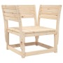 Silla de jardín madera madera maciza de pino de , Sofás de exterior - Ref: Foro24-844674, Precio: 71,66 €, Descuento: %