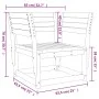 Silla de jardín madera madera maciza de pino de , Sofás de exterior - Ref: Foro24-844674, Precio: 71,03 €, Descuento: %