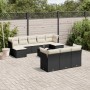 Set de sofás de jardín 11 pzas y cojines ratán sintético negro de , Conjuntos de jardín - Ref: Foro24-3250175, Precio: 642,81...