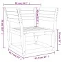 Silla de jardín madera madera maciza de pino marrón cera de , Sofás de exterior - Ref: Foro24-844676, Precio: 94,51 €, Descue...