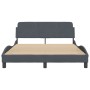 Estructura cama con cabecero terciopelo gris oscuro 140x190 cm de , Camas y somieres - Ref: Foro24-373173, Precio: 142,91 €, ...