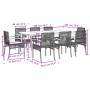Set comedor de jardín 9 pzas con cojines ratán sintético beige de , Conjuntos de jardín - Ref: Foro24-3213630, Precio: 691,67...