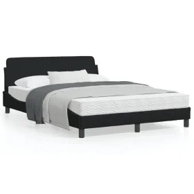 Bed frame with black fabric headboard 140x190 cm by , Beds and slatted bases - Ref: Foro24-373167, Price: 141,96 €, Discount: %