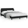Estructura de cama con cabecero de tela negro 140x190 cm de , Camas y somieres - Ref: Foro24-373167, Precio: 144,16 €, Descue...