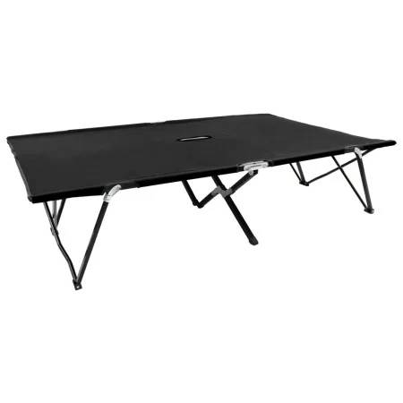 Black steel folding double lounger by vidaXL, Loungers - Ref: Foro24-47760, Price: 124,48 €, Discount: %
