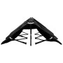 Black steel folding double lounger by vidaXL, Loungers - Ref: Foro24-47760, Price: 124,48 €, Discount: %