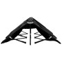 Tumbona doble plegable acero negra de vidaXL, Tumbonas - Ref: Foro24-47760, Precio: 133,22 €, Descuento: %