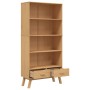 Estantería de 4 niveles OLDEN madera maciza de pino marrón de , Librerías y estanterías - Ref: Foro24-358612, Precio: 216,78 ...