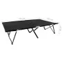 Black steel folding double lounger by vidaXL, Loungers - Ref: Foro24-47760, Price: 124,48 €, Discount: %