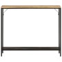 Mesa consola madera maciza mango rugosa y hierro 90x30x75 cm de , Mesas auxiliares - Ref: Foro24-372729, Precio: 95,58 €, Des...
