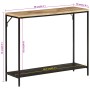 Mesa consola madera maciza mango rugosa y hierro 90x30x75 cm de , Mesas auxiliares - Ref: Foro24-372729, Precio: 95,58 €, Des...