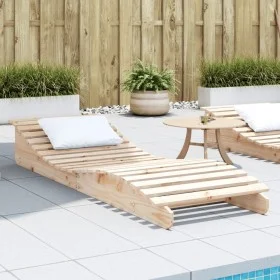 Tumbona de madera maciza de pino 205x60x31,5 cm by , Loungers - Ref: Foro24-832572, Price: 79,91 €, Discount: %