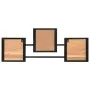 Perchero de pared madera maciza de acacia y hierro 90x1x35 cm de , Percheros para sombreros y abrigos - Ref: Foro24-372743, P...
