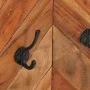 Perchero de pared madera maciza de acacia y hierro 90x1x35 cm de , Percheros para sombreros y abrigos - Ref: Foro24-372743, P...