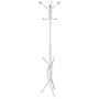 Perchero de hierro con recubrimiento en polvo blanco 176 cm de , Percheros para sombreros y abrigos - Ref: Foro24-377084, Pre...