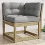 Sofá esquinero jardín y cojines madera impregnada 73x73x78 cm de , Sofás de exterior - Ref: Foro24-844688, Precio: 101,83 €, ...