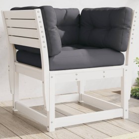 Sofá de jardín reposabrazos cojines madera maciza pino blanco de , Sofás de exterior - Ref: Foro24-844695, Precio: 109,77 €, ...