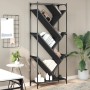 Estantería de madera de ingeniería y metal negro 79x30x180 cm de , Librerías y estanterías - Ref: Foro24-845431, Precio: 97,8...