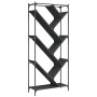 Estantería de madera de ingeniería y metal negro 79x30x180 cm de , Librerías y estanterías - Ref: Foro24-845431, Precio: 97,8...