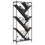 Estantería de madera de ingeniería y metal negro 79x30x180 cm de , Librerías y estanterías - Ref: Foro24-845431, Precio: 97,8...