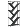 Estantería de madera de ingeniería y metal negro 79x30x180 cm de , Librerías y estanterías - Ref: Foro24-845431, Precio: 97,8...