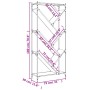Estantería de madera de ingeniería y metal negro 79x30x180 cm de , Librerías y estanterías - Ref: Foro24-845431, Precio: 97,8...