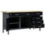 Banco de trabajo de acero negro 160x60x85 cm de vidaXL, Mesas de trabajo - Ref: Foro24-145348, Precio: 434,49 €, Descuento: %