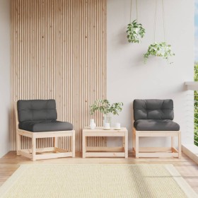 Sofás de jardín con cojines 2 uds madera maciza de pino de , Sofás de exterior - Ref: Foro24-844704, Precio: 130,12 €, Descue...