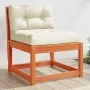 Sofás jardín con cojines 2 uds madera maciza pino marrón cera de , Sofás de exterior - Ref: Foro24-844706, Precio: 165,56 €, ...
