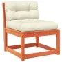 Sofás jardín con cojines 2 uds madera maciza pino marrón cera de , Sofás de exterior - Ref: Foro24-844706, Precio: 165,56 €, ...