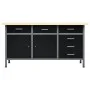 Banco de trabajo de acero negro 160x60x85 cm de vidaXL, Mesas de trabajo - Ref: Foro24-145348, Precio: 557,87 €, Descuento: %
