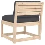 Sofás de jardín con cojines 2 uds madera maciza de pino by , Outdoor sofas - Ref: Foro24-844704, Price: 129,03 €, Discount: %