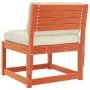 Sofás jardín con cojines 2 uds madera maciza pino marrón cera de , Sofás de exterior - Ref: Foro24-844706, Precio: 165,56 €, ...