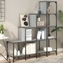 Estantería madera ingeniería y metal gris Sonoma 122x30x132 cm de , Librerías y estanterías - Ref: Foro24-845444, Precio: 90,...