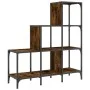 Estantería madera ingeniería y metal roble ahumado 92x30x102 cm de , Librerías y estanterías - Ref: Foro24-845438, Precio: 69...
