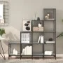Estantería madera ingeniería y metal gris Sonoma 122x30x132 cm de , Librerías y estanterías - Ref: Foro24-845444, Precio: 90,...