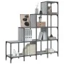 Estantería madera ingeniería y metal gris Sonoma 122x30x132 cm de , Librerías y estanterías - Ref: Foro24-845444, Precio: 90,...