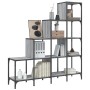 Estantería madera ingeniería y metal gris Sonoma 122x30x132 cm de , Librerías y estanterías - Ref: Foro24-845444, Precio: 91,...